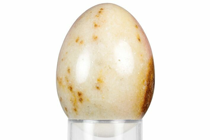 Polished Pink Calcite Egg - Utah #356389